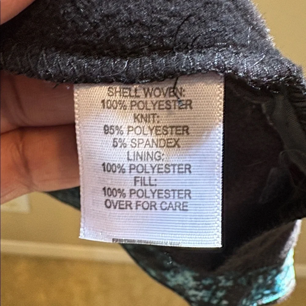 Marc New York Black Vest with Teal Patterned Front